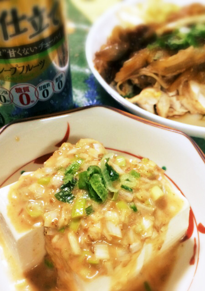 簡単5分◎豆腐のピリ辛ごまだれ＊居酒屋風-レシピのメイン写真