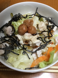 簡単!カット野菜ねこまんま レンジでチン-レシピのメイン写真