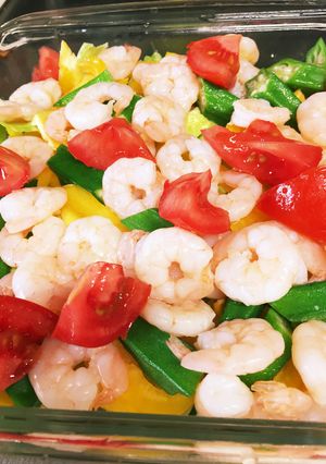 夏野菜とむきえびのさっぱりマリネ☆-レシピのメイン写真