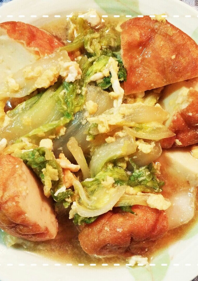 だしの素で簡単！白菜とさつま揚げの卵煮-レシピのメイン写真