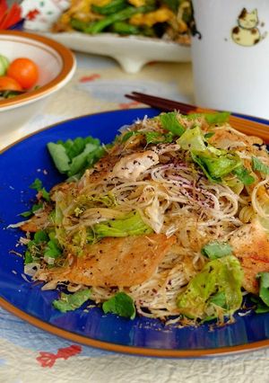 レタシャキ☆ゆかり素麺ちゃんぷるー!-レシピのメイン写真