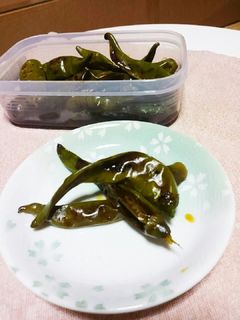 唐辛子の醤油漬け-レシピのメイン写真