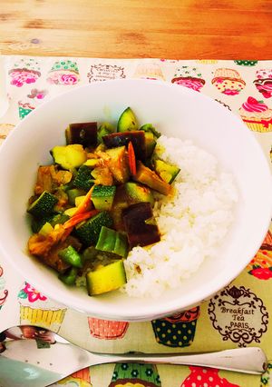 簡単ランチ♫野菜カレー（汁なし）-レシピのメイン写真