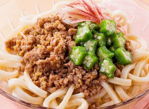 夏野菜と肉みその冷やしうどん-レシピのメイン写真