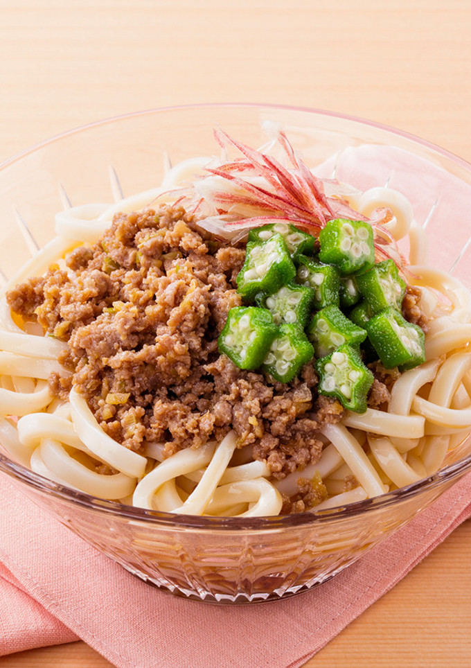 夏野菜と肉みその冷やしうどん-レシピのメイン写真