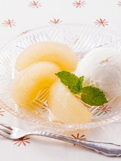 梨のコンポート バニラアイス添え-レシピのメイン写真