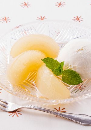 梨のコンポート バニラアイス添え-レシピのメイン写真