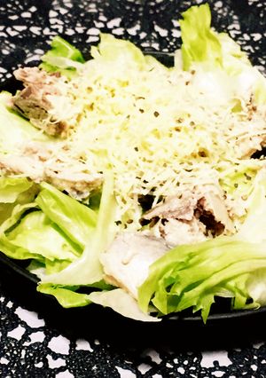 鯖缶とレタスのチーズたっぷりサラダ-レシピのメイン写真