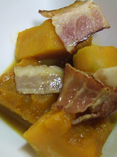 ベーコンとかぼちゃの炒め煮-レシピのメイン写真