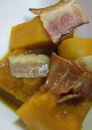 ベーコンとかぼちゃの炒め煮-レシピのメイン写真