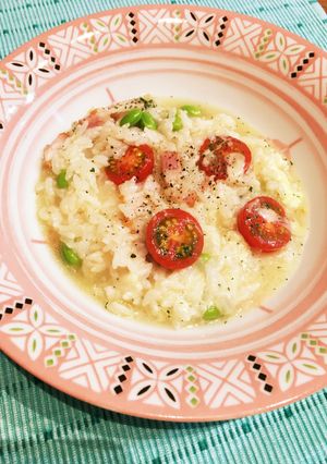 簡単☆ベーコンと枝豆のチーズリゾット-レシピのメイン写真