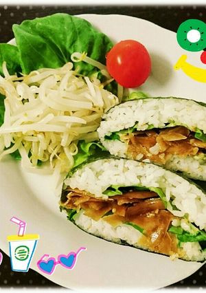 きんぴらごぼうでおにぎらず-レシピのメイン写真