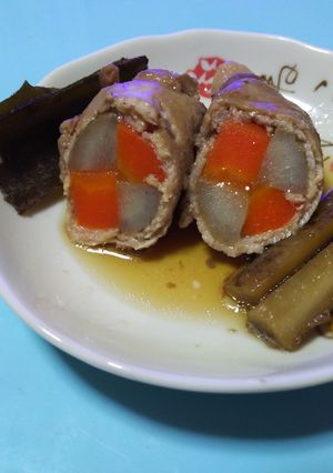 豚肉のゴボウ、ニンジン巻き-レシピのメイン写真