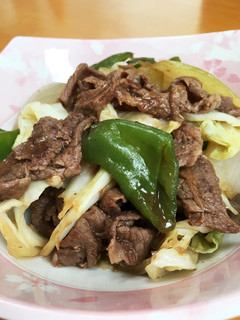 牛肉と万願寺とうがらしのオイソー炒め♡-レシピのメイン写真