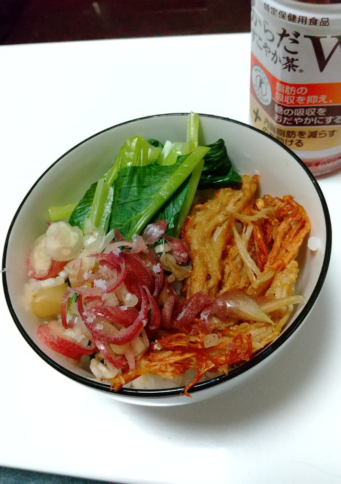 ダイエット丼(みょうが、エノキ、小松菜)-レシピのメイン写真
