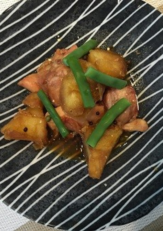 鶏肉と揚げじゃが芋の山椒風味煮-レシピのメイン写真