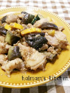 *ご飯すすむ♪鶏肉とズッキーニ茄子炒め*-レシピのメイン写真