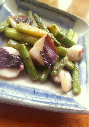 居酒屋風♡いかとアスパラのバター炒め-レシピのメイン写真