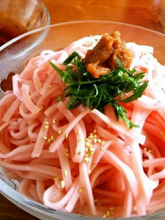 冷やし梅シソうどん-レシピのメイン写真