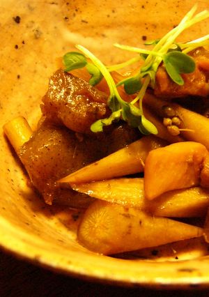 新ごぼうと蒟蒻の炊いたの　山椒風味-レシピのメイン写真