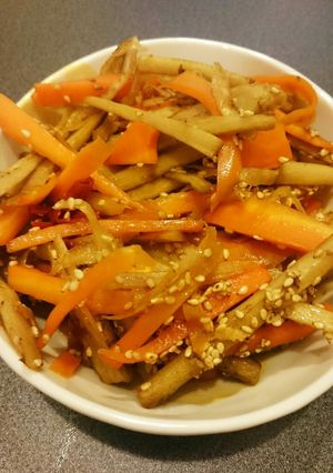 男の料理～！キンピラ～！-レシピのメイン写真