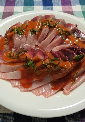 韓国風カツオの刺身-レシピのメイン写真