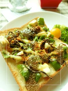 ピーマン×クリチ和トースト 黒酢チア添え-レシピのメイン写真