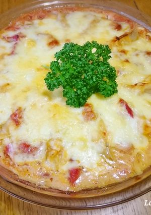 王将生餃子でトマトグラタン♪-レシピのメイン写真