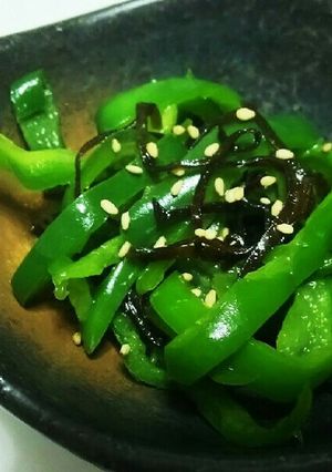 【常備菜】ピーマンの塩昆布和え【副菜】-レシピのメイン写真