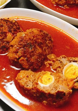 うずらの卵入りハンバーグ-レシピのメイン写真