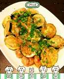 豚こま切れ肉とズッキーニの甘酢炒め