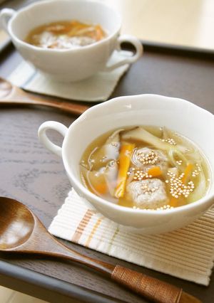 ローストキヌア*肉団子と春雨のスープ-レシピのメイン写真