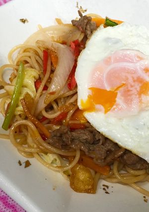 焼きソバ風パスタのまかない飯-レシピのメイン写真