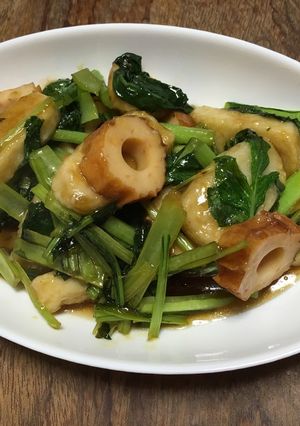 生麩と小松菜の甘辛いため-レシピのメイン写真