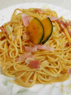 かぼちゃパスタDEペペロンチーノ-レシピのメイン写真