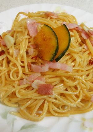 かぼちゃパスタDEペペロンチーノ-レシピのメイン写真