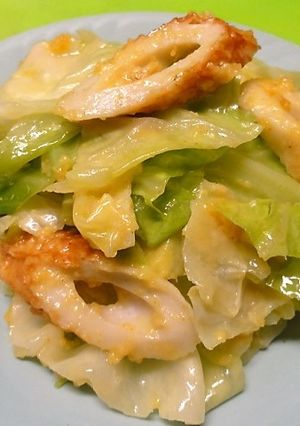 ＊ちくわとキャベツのカレーマヨ炒め＊-レシピのメイン写真