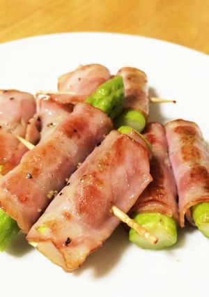 アスパラのベーコン巻き！おつまみに！-レシピのメイン写真