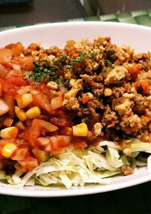 サルサ＆タコスミートサラダ蕎麦♪-レシピのメイン写真