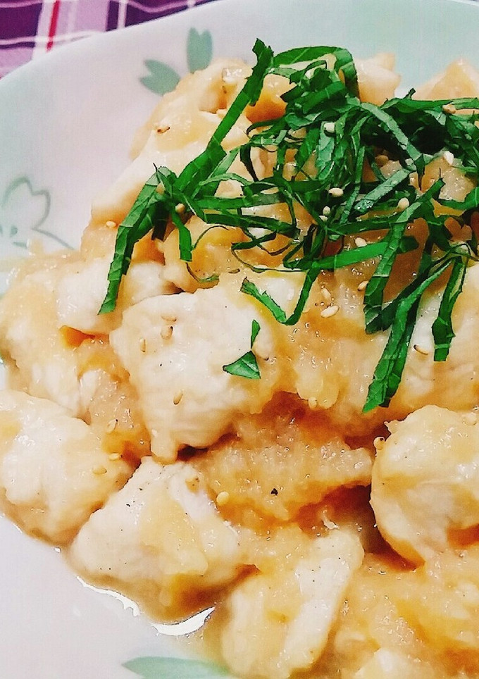 夏にさっぱり♪簡単！鶏ささみのみぞれ焼き-レシピのメイン写真