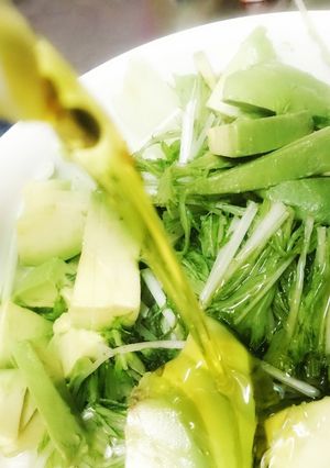 水菜とアボカドのサラダ-レシピのメイン写真