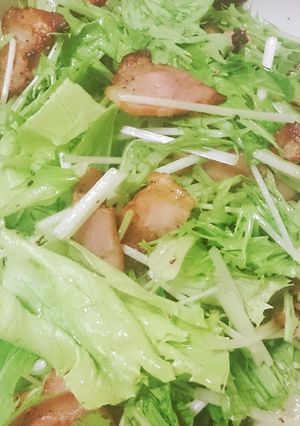 水菜とベーコンのサラダ-レシピのメイン写真