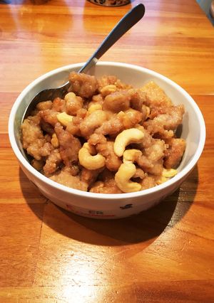 給食の☆鶏とカシューナッツの味噌和え-レシピのメイン写真