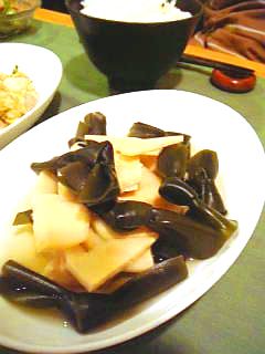 簡単な『たけのこと結び昆布の煮物』-レシピのメイン写真