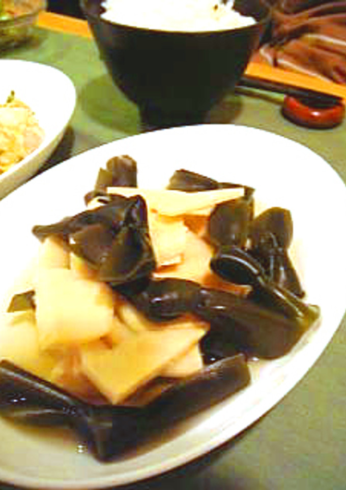 簡単な『たけのこと結び昆布の煮物』-レシピのメイン写真