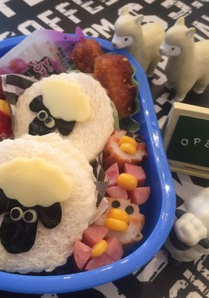 ひつじのショーンdeサンドイッチキャラ弁-レシピのメイン写真