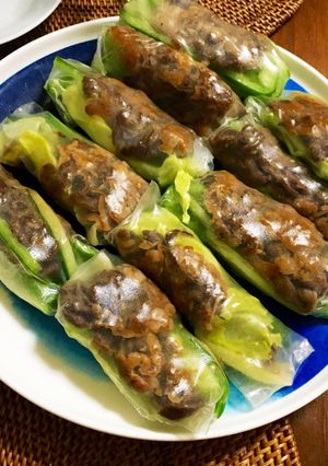 甘辛お肉で!韓国風生春巻き-レシピのメイン写真