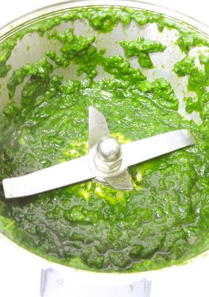微粉砕機で野菜ペースト(ほうれん草)作り-レシピのメイン写真