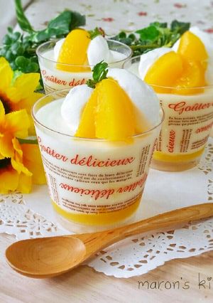 フルーツ缶で作る♥ふんわりフルーツムース-レシピのメイン写真