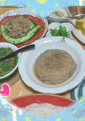☺中華の肉ドーム素麺♥中華くらげサラダ☺-レシピのメイン写真